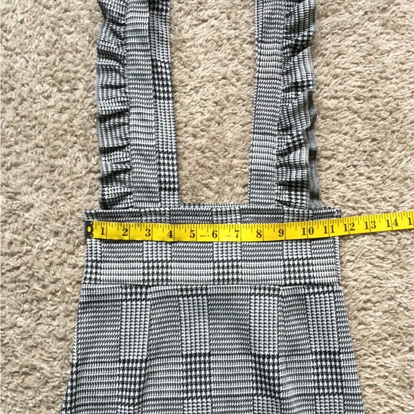 Plaid Ruffle Trim Overall Dress - Picture 10 of 14